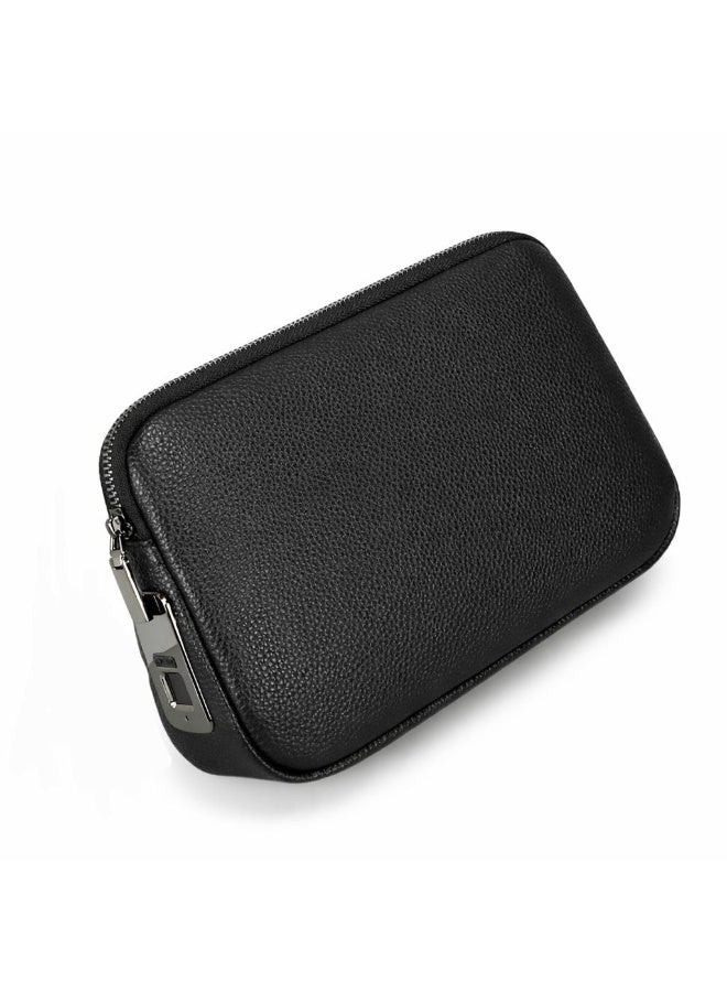 Unisex Smart Fingerprint Lock Hand bag with Anti-Theft Technology - 2-Zipper Security, 10-Fingerprint Capacity, Handle , Compatible with Smartphones/Tablets/Laptops - Image 1